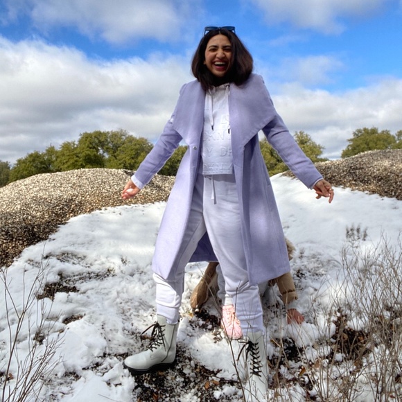 Lilac wool coat - Picture 1 of 3